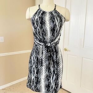 Snakeskin Halter Dress